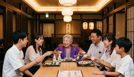 喜寿祝いの服装マナー｜本人・家族は何を着る？紫の取り入れ方も解説【2026年版】