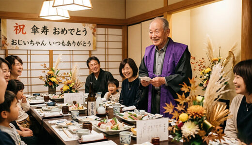 傘寿祝いの挨拶・スピーチ例文集｜乾杯から本人の謝辞まで食事会の進行台本付き【2026年版】