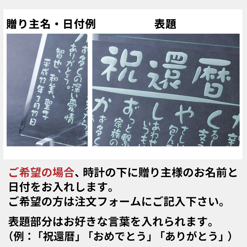 名前の詩ガラス（シンプルタイプ）［納期：名前の詩確定から7日～10日］