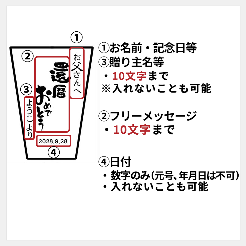 ステンレスロックカップ（メッセージタイプ）［納期：仕上がりイメージ確認後、約10日］