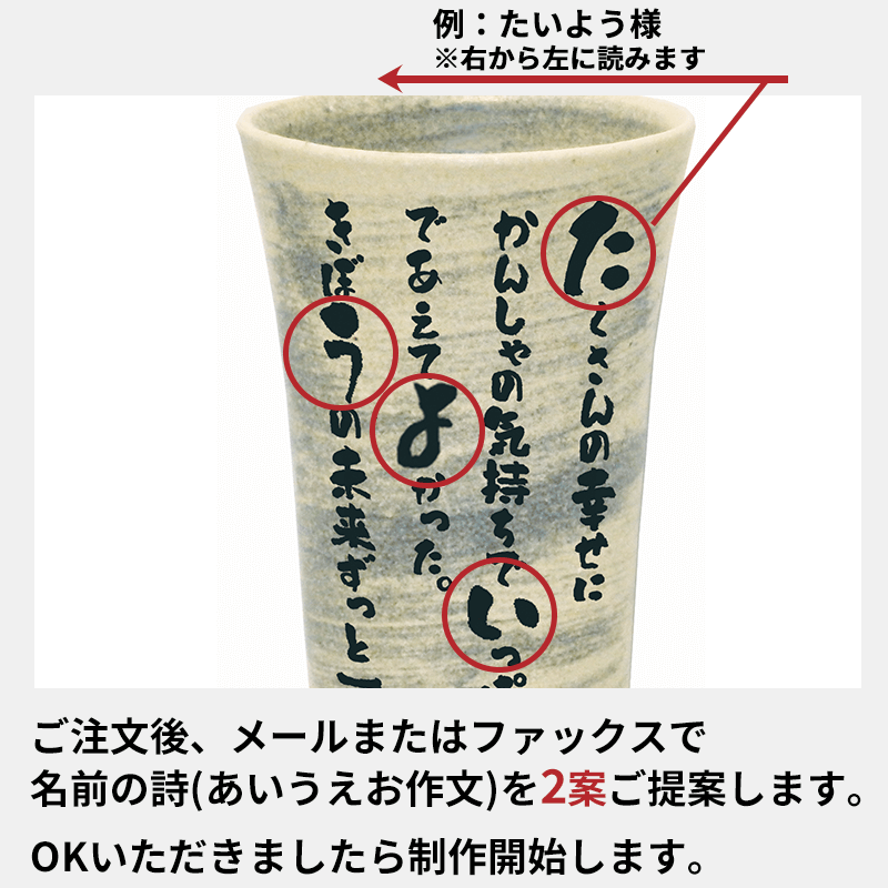 名前の詩 フリーカップ しえん 納期 名前の詩確定から7日 10日 公式 名前入りプレゼント専門店 お祝いギフト工房