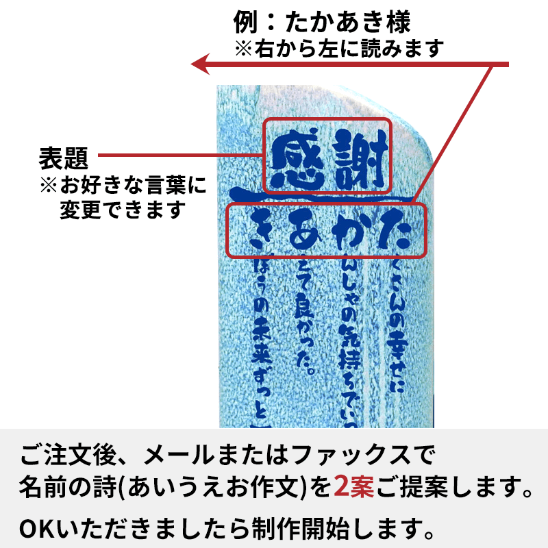 名前の詩 イオンボトル綾 納期 名前の詩確定から7日 10日 公式 名前入りプレゼント専門店 お祝いギフト工房