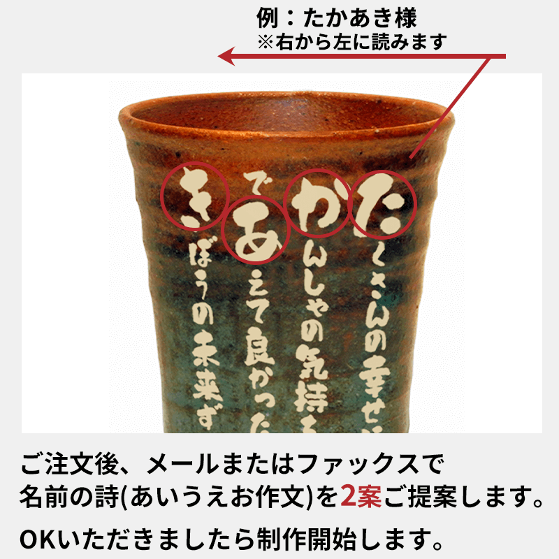 名前の詩 焼酎カップ［納期：名前の詩確定から7日～10日］