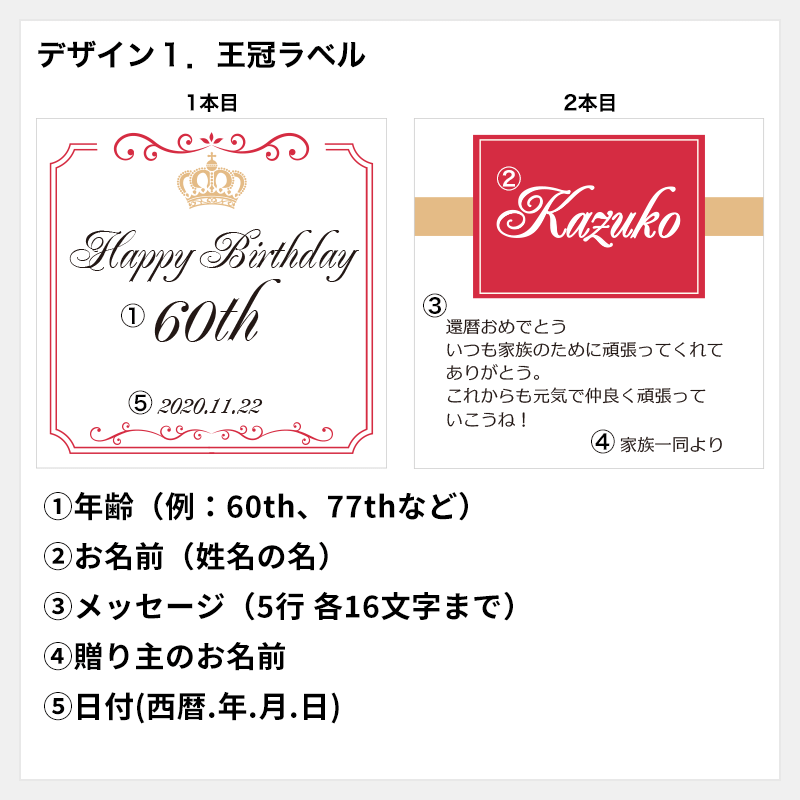 名入れラベル果実リキュールセット<2本セット>［納期：約1週間］※20歳未満の方の飲酒は法律で禁止されています