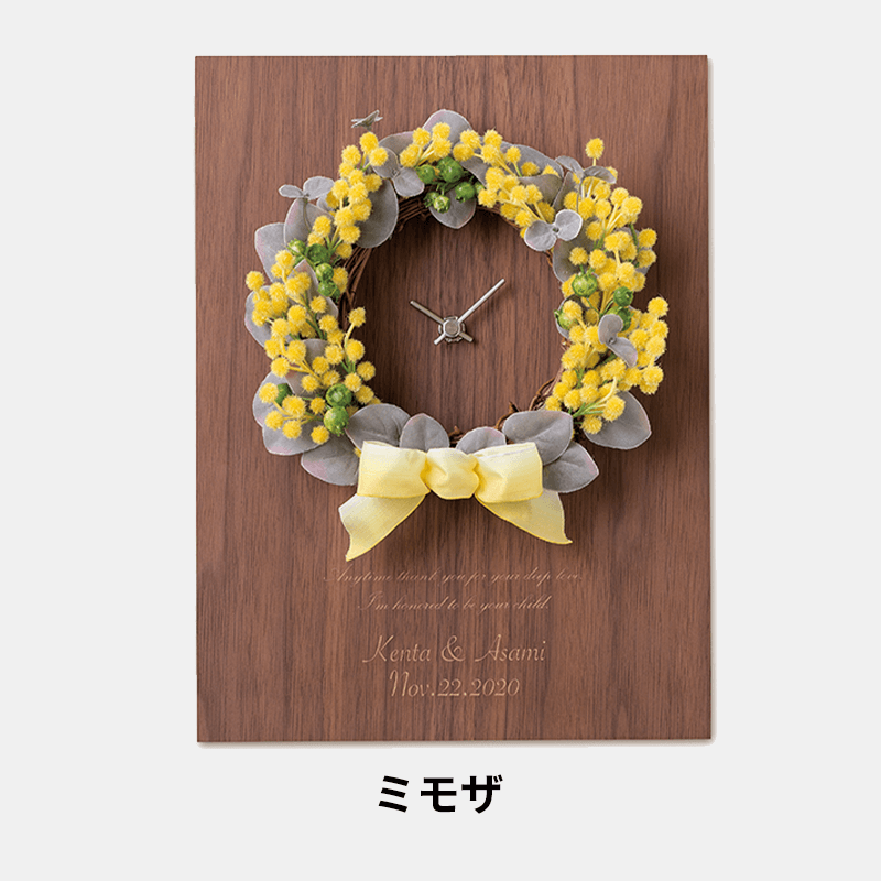 FLOWER WREATH CLOCK　フラワーリースクロック［納期：約14日］