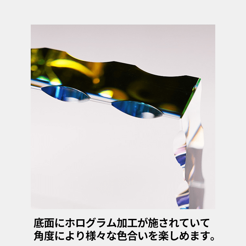 名入れクリスタルクロック 万福［納期：約7〜10日］