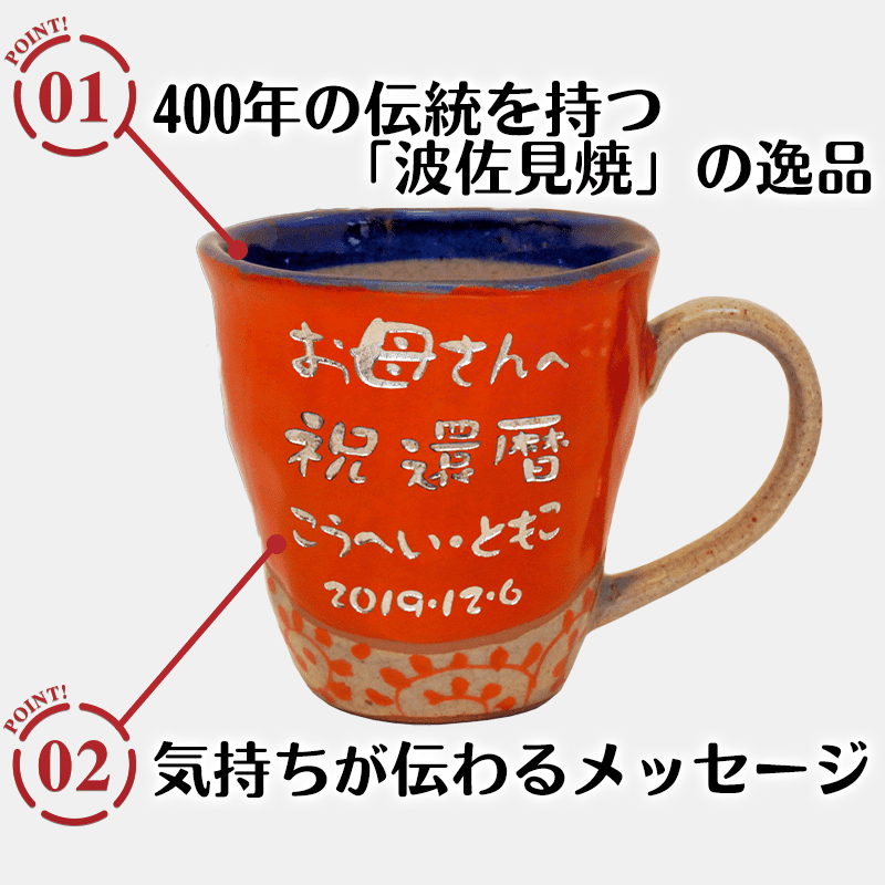 名入れ 間取唐草マグカップ［納期：約1週間］