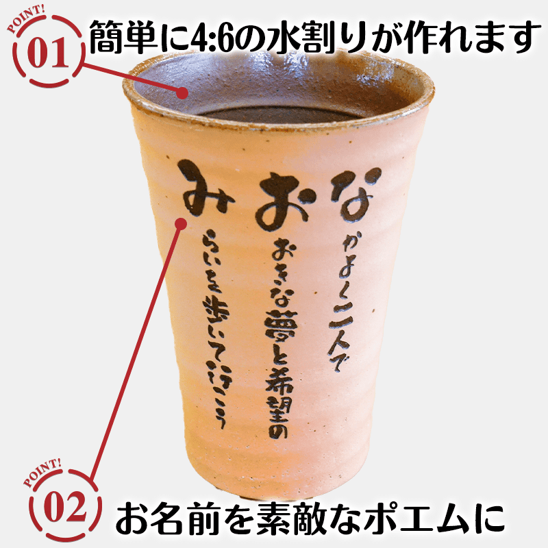 名前の詩 焼酎カップ［納期：名前の詩確定から7日～10日］