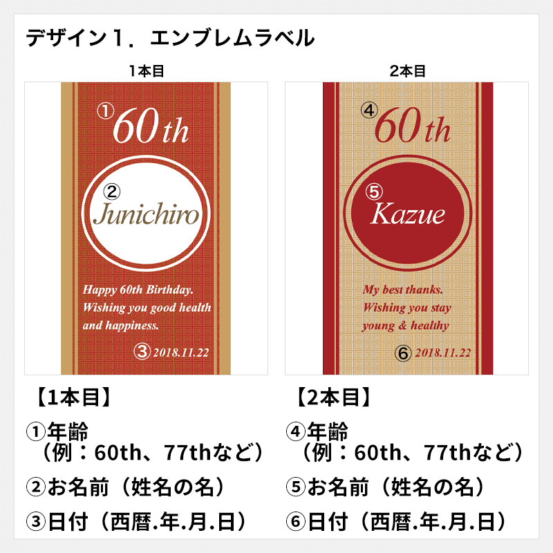 名入れラベルワインセット［納期：約1週間］※20歳未満の方の飲酒は法律で禁止されています