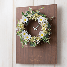 FLOWER WREATH CLOCK　フラワーリースクロック