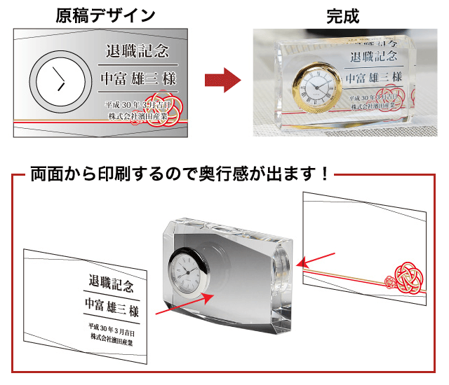 両面から印刷するので奥行感が出ます!