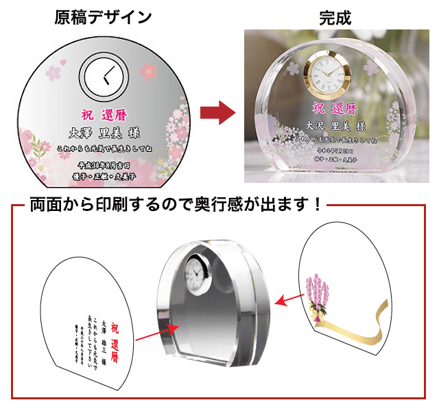 両面から印刷するので奥行感が出ます！