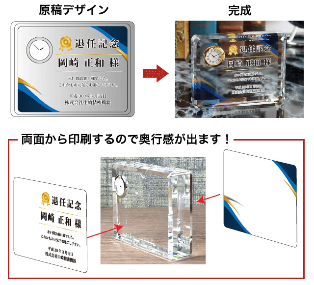 両面から印刷するので奥行感が出ます!