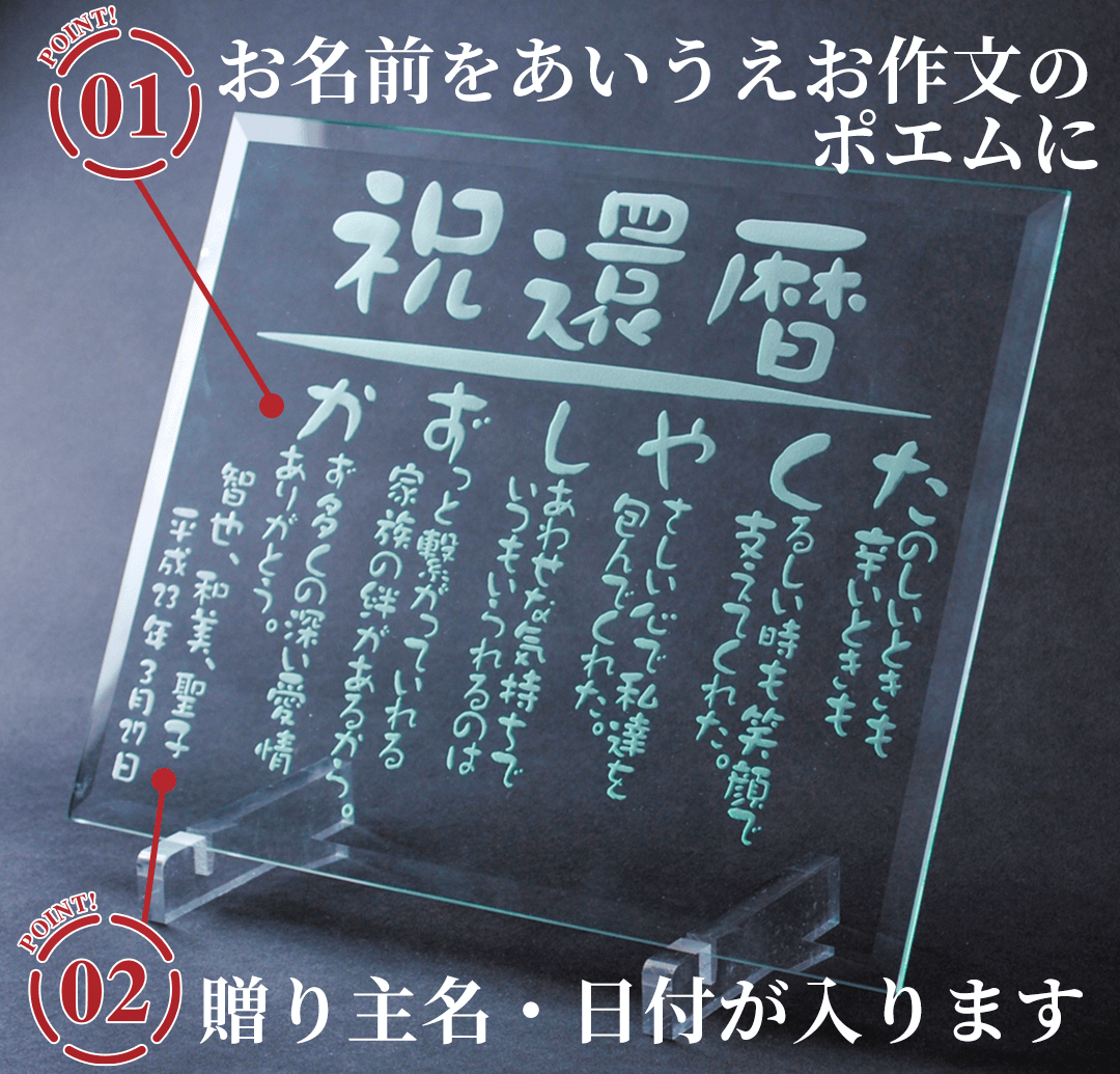 名前の詩ガラス シンプルタイプ 納期 名前の詩確定から7日 10日 公式 名前入りプレゼント専門店 お祝いギフト工房