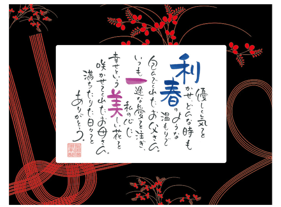 左の額(新婦様ご両親)