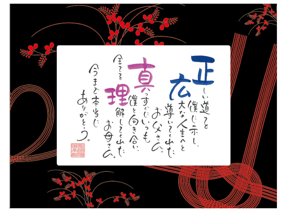 右の額(新郎様ご両親)