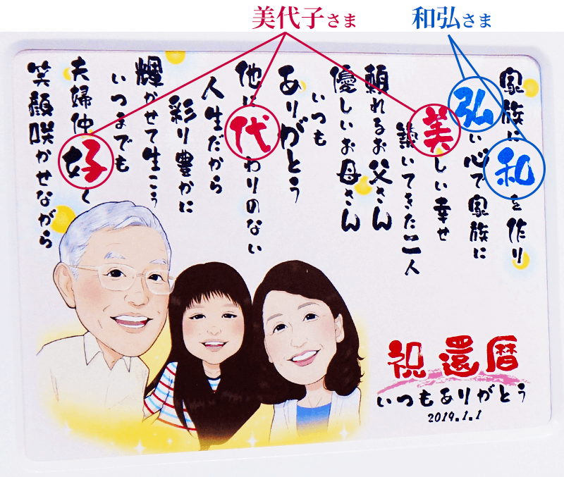 お名前がポエムに入っています!