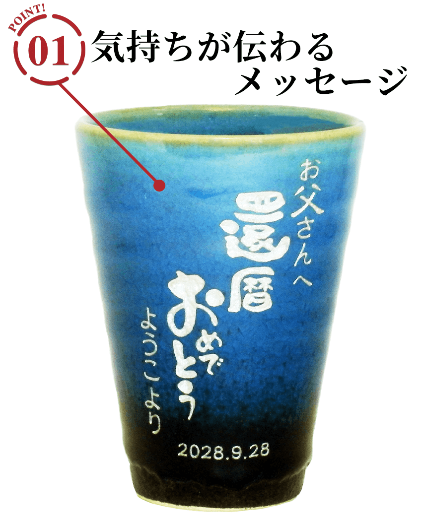 メッセージ フリーカップ シャインのポイント