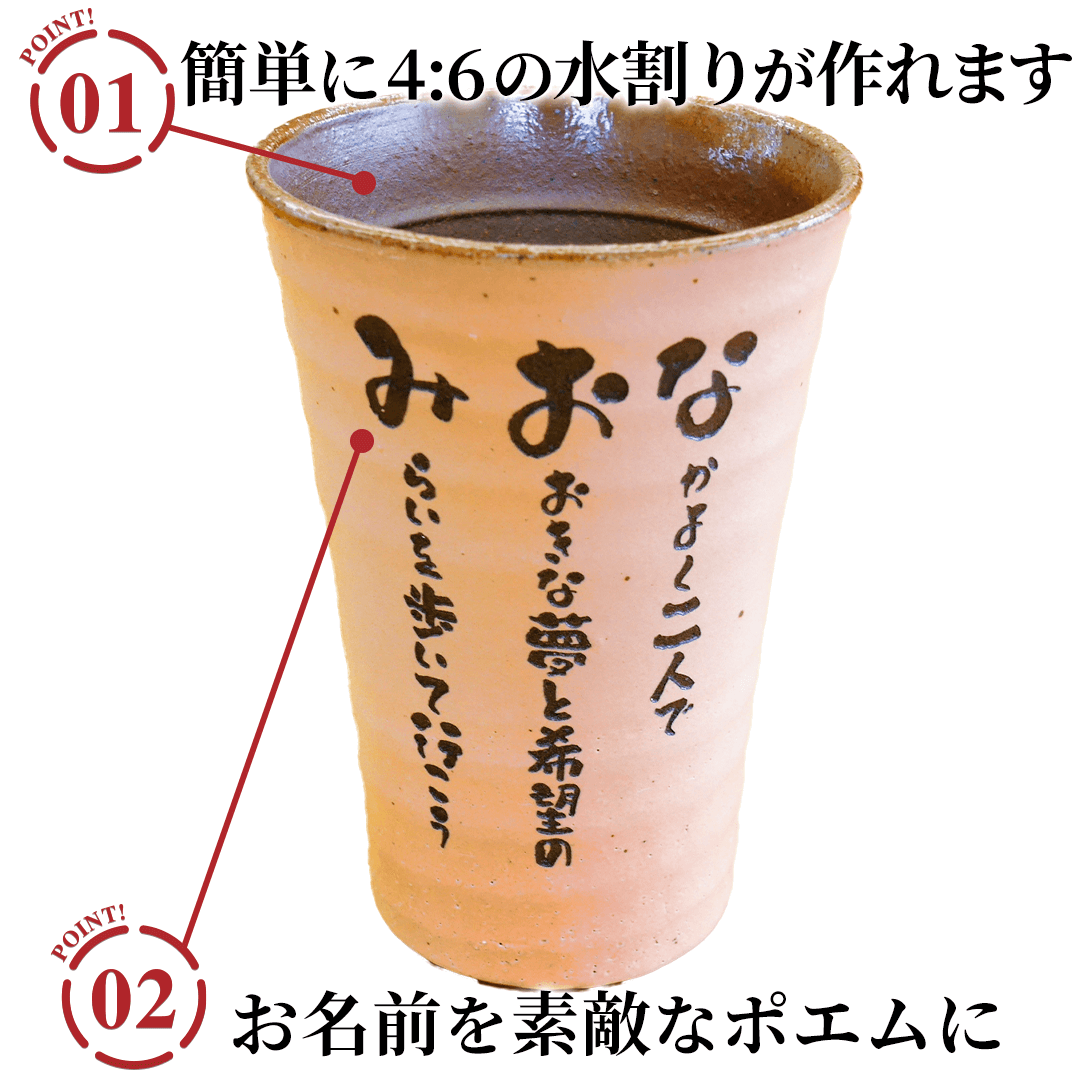 名前の詩 焼酎カップのポイント