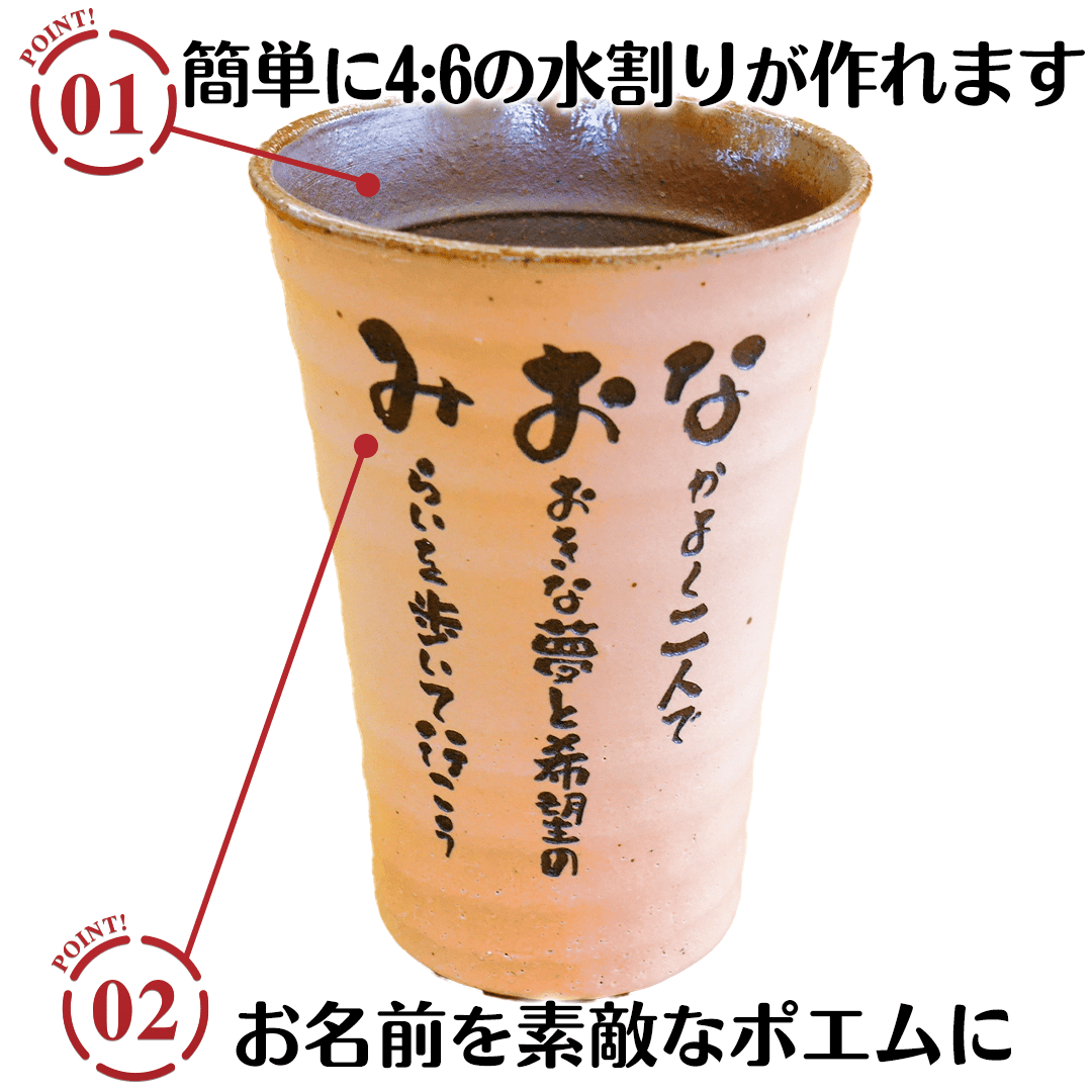 名前の詩 焼酎カップのポイント