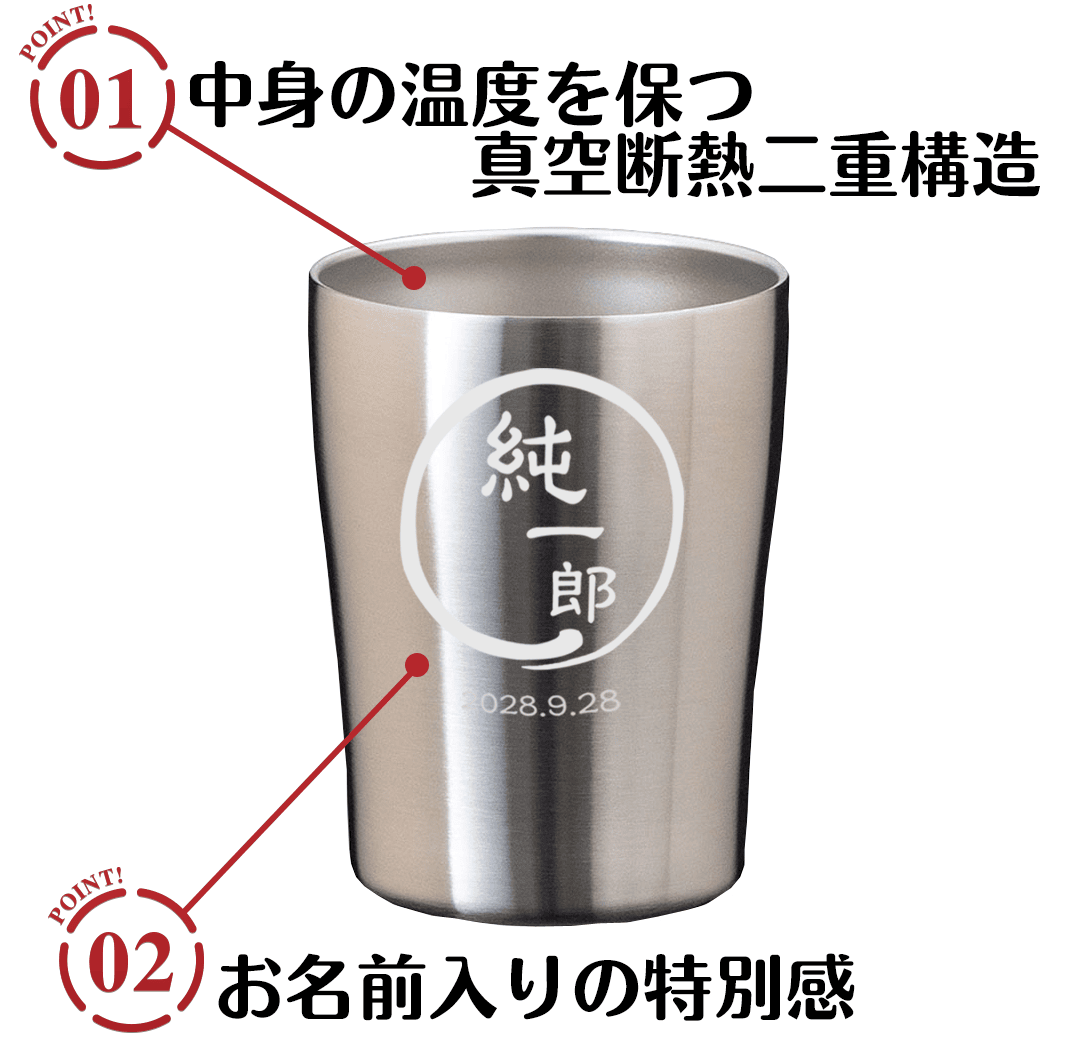 ステンレスロックカップ 筆丸タイプのポイント