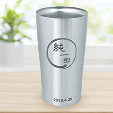 ステンレスタンブラー 筆丸タイプ