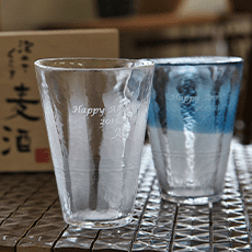 泡立ち名入れビールグラスペア